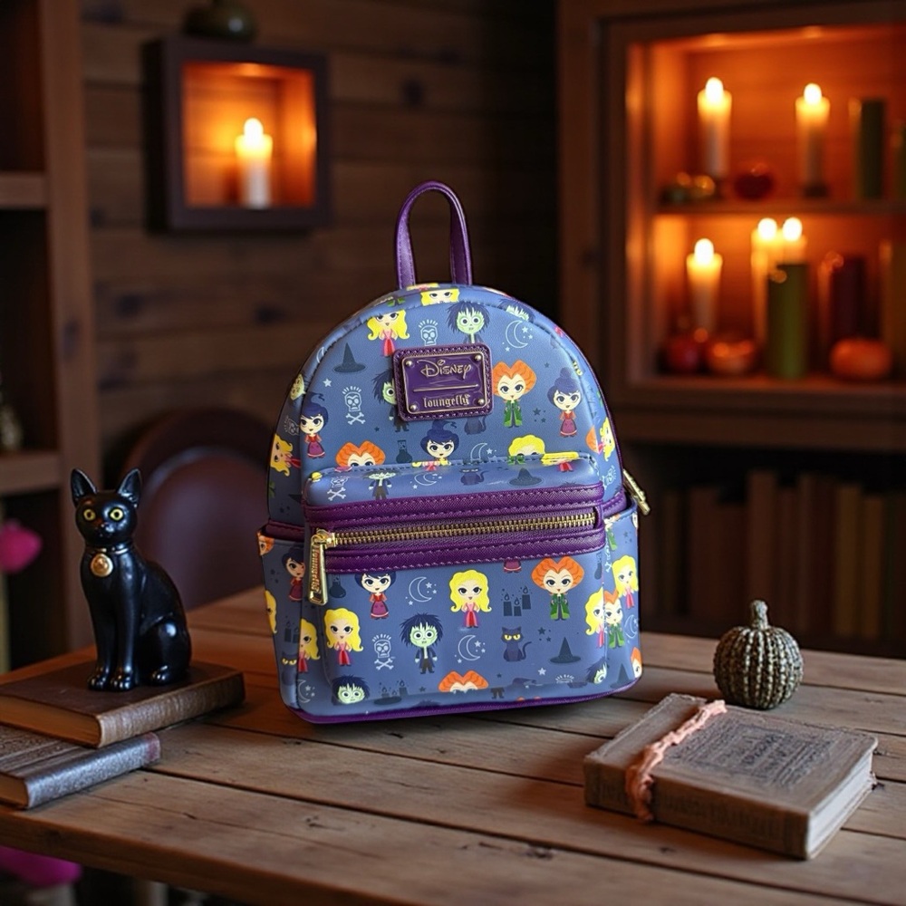 Disney Loungefly Hocus Pocus Chibi Style Mini Backpack NWT